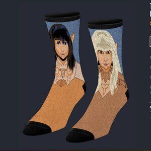 Dark Crystal Socks - Jen Kira Gelfling Jim Henson Fantasy Fright Rags
